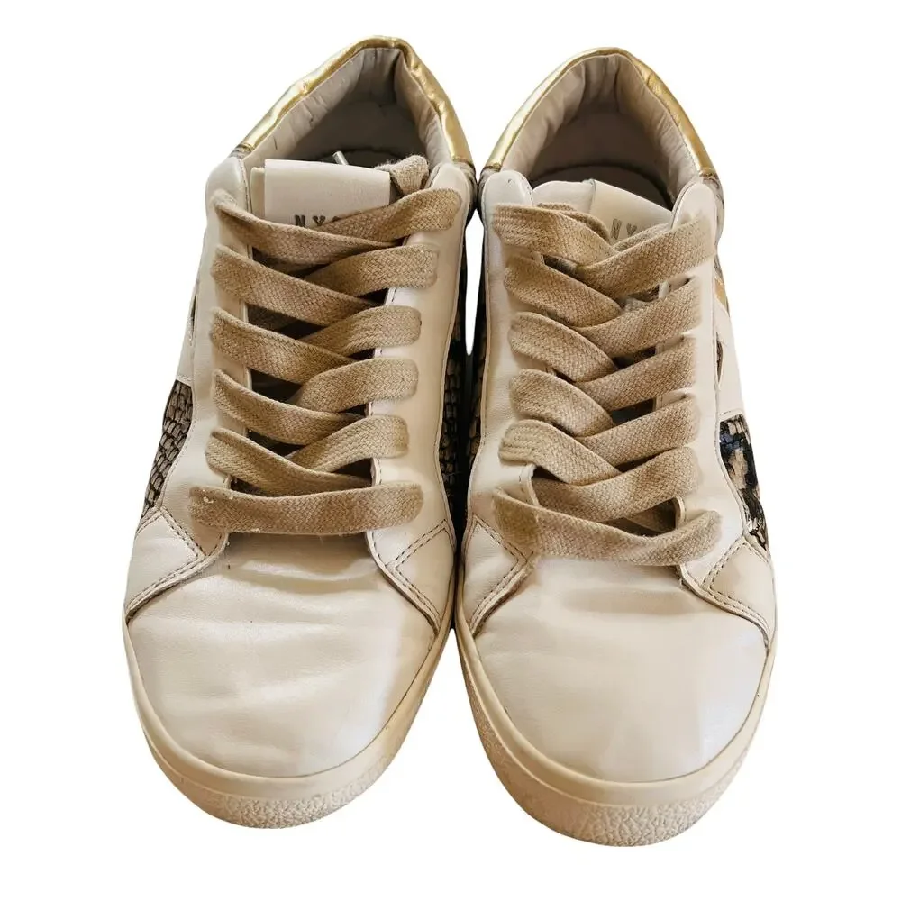 Steve Madden Sienna Multi Snake Print Lace Up Sneakers Size 9 - Picture 4 of 13